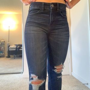 Dark Wash, Distressed AE Jeans